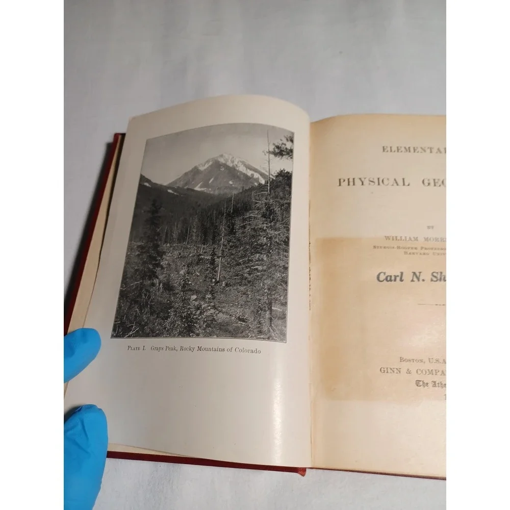 Vintage Elementary Physical Geography William‎ Morris Davis 1902 Red Cloth HC